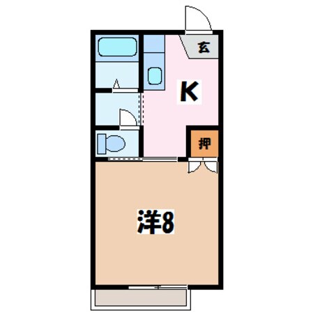 島内駅 徒歩2分 2階の物件間取画像